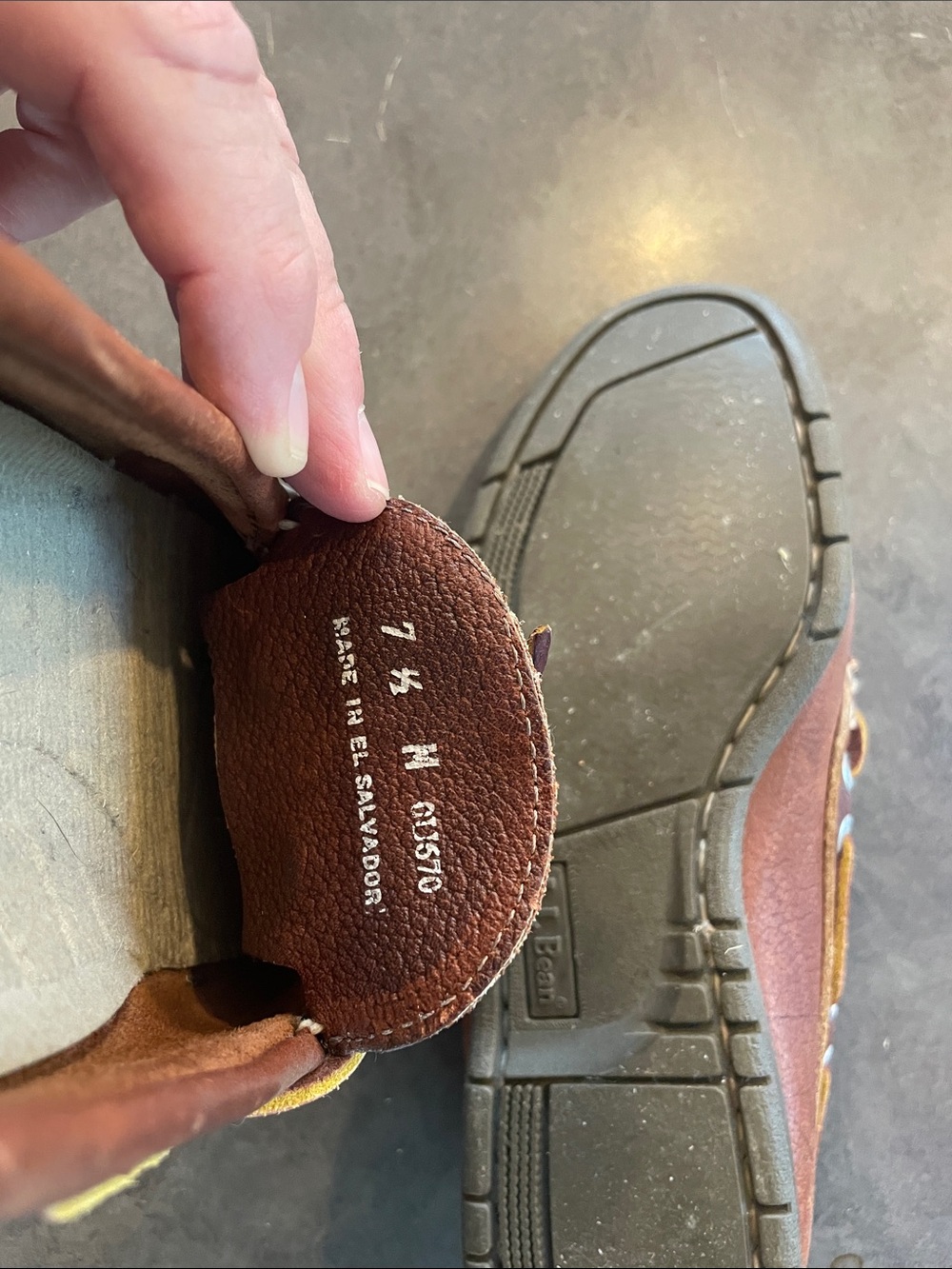 L.L. Bean Women's Chestnut Brown Leather Boat Shoes with Tan Laces - Picture 5 of 6